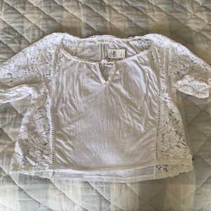 NWT Abercrombie and Fitch white lace blouse